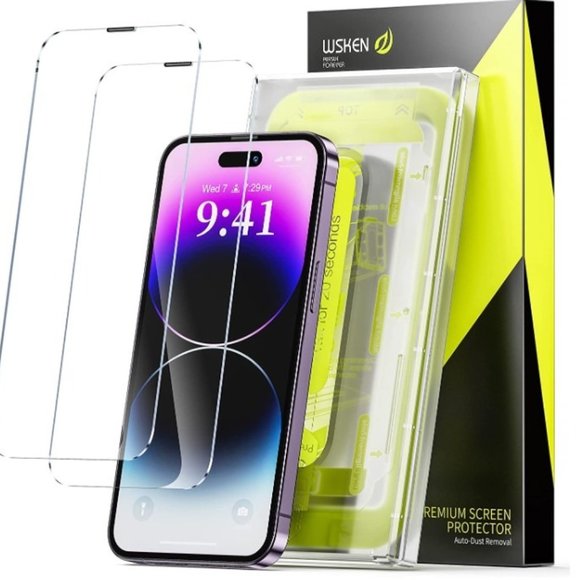 WSKEN Premium Screen Protector For iPhone 14 PRO 6.1" Clear 2 Pack - Picture 1 of 3
